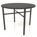 3d model Dining table (rounded end) (option 2, D=1000x750, wood brown dark) - preview