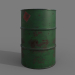 3d Barrel 200 liters Green rust model buy - render