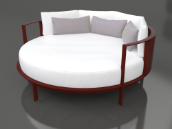 Round bed for relaxation (Wine red)