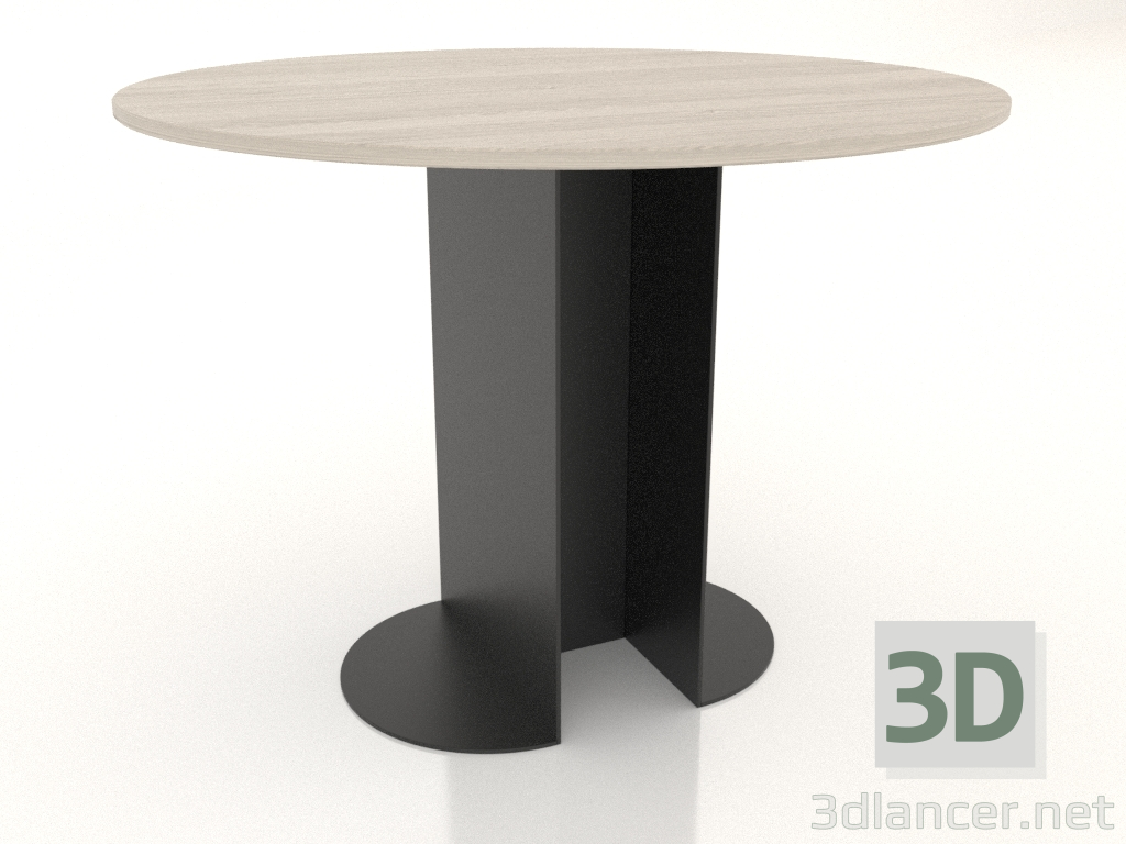 modello 3D Tavolo da pranzo TONDO Ø 1000 mm (bianco RAL 9010) - anteprima