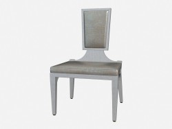Stuhl in Leder-Polsterung im Art-déco-Stil des Mönchs