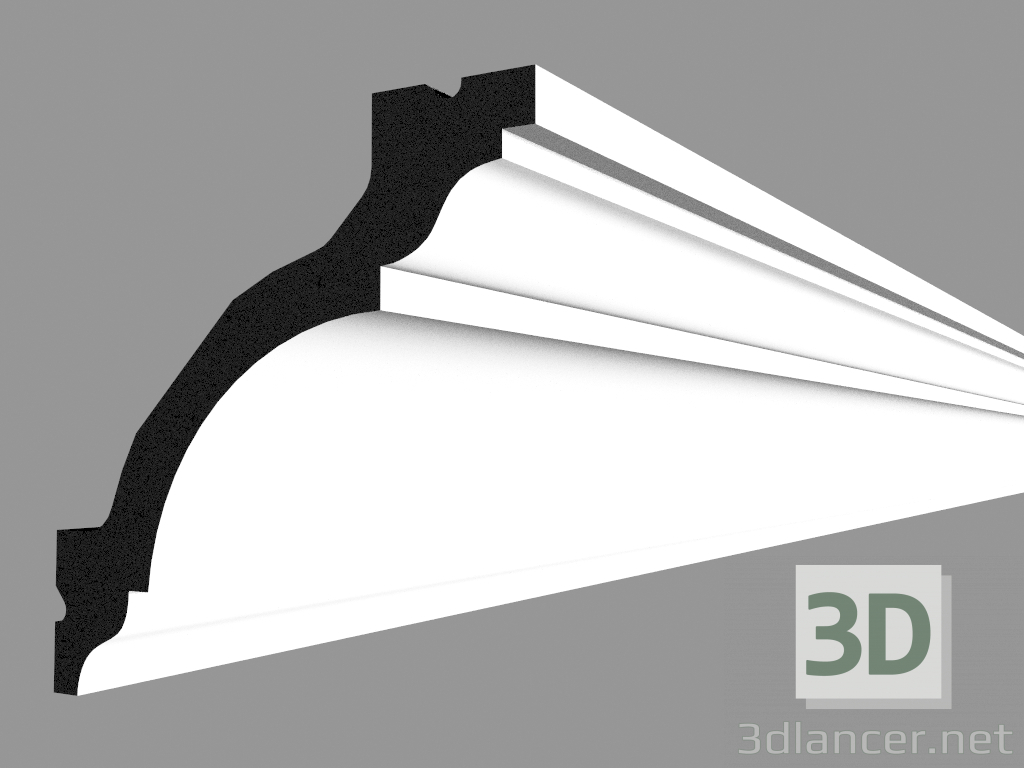 3D modeli Korniş C213 (200 x 8 x 8 cm) - önizleme