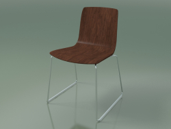 Stuhl 3908 (auf einem Schlitten, Walnuss)