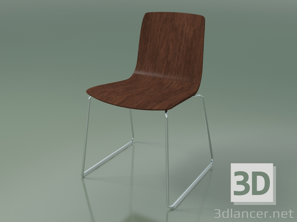 modèle 3D Chaise 3908 (sur traîneau, noyer) - preview