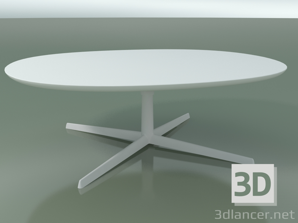 modello 3D Tavolo ovale 0797 (H 35 - 90x108 cm, F01, V12) - anteprima
