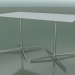 3D Modell Rechteckiger Tisch mit doppelter Basis 5545 (H 72,5 - 79x139 cm, Weiß, LU1) - Vorschau