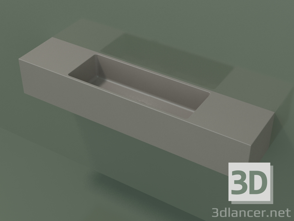 modello 3D Lavabo sospeso Lavamani (02UL51101, Clay C37, L 96, P 20, H 16 cm) - anteprima
