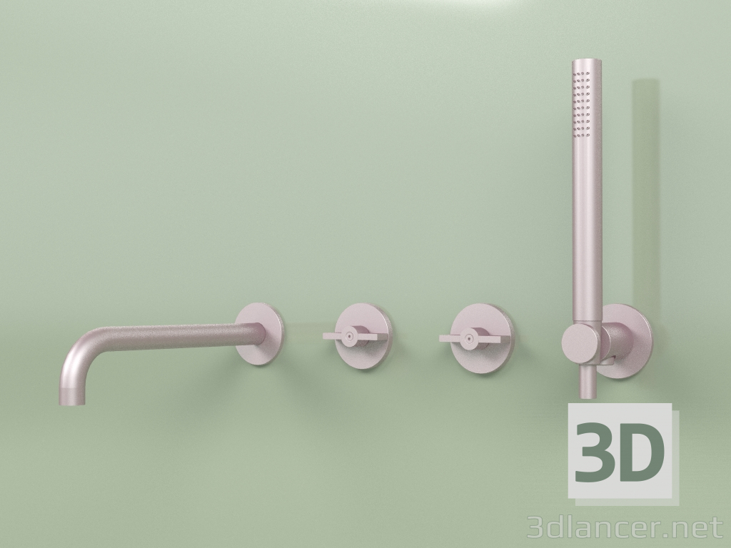 modello 3D Set di 2 miscelatori vasca idroprogressivi (19 69, OR) - anteprima