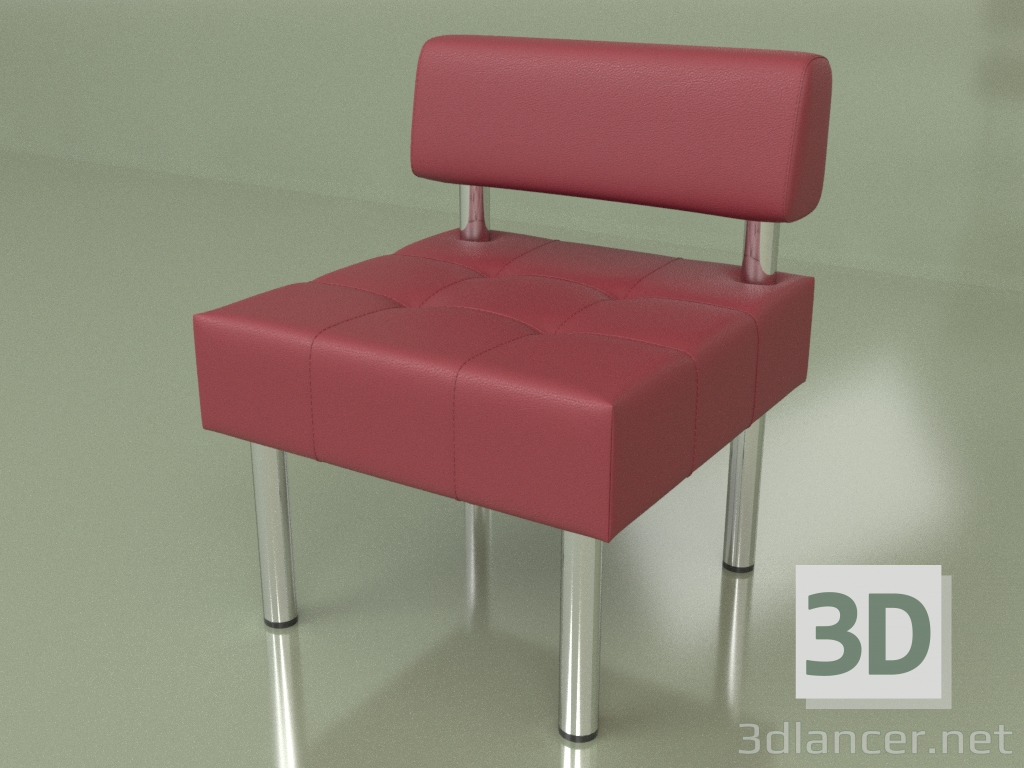 modèle 3D Section single Business (Cuir rouge) - preview