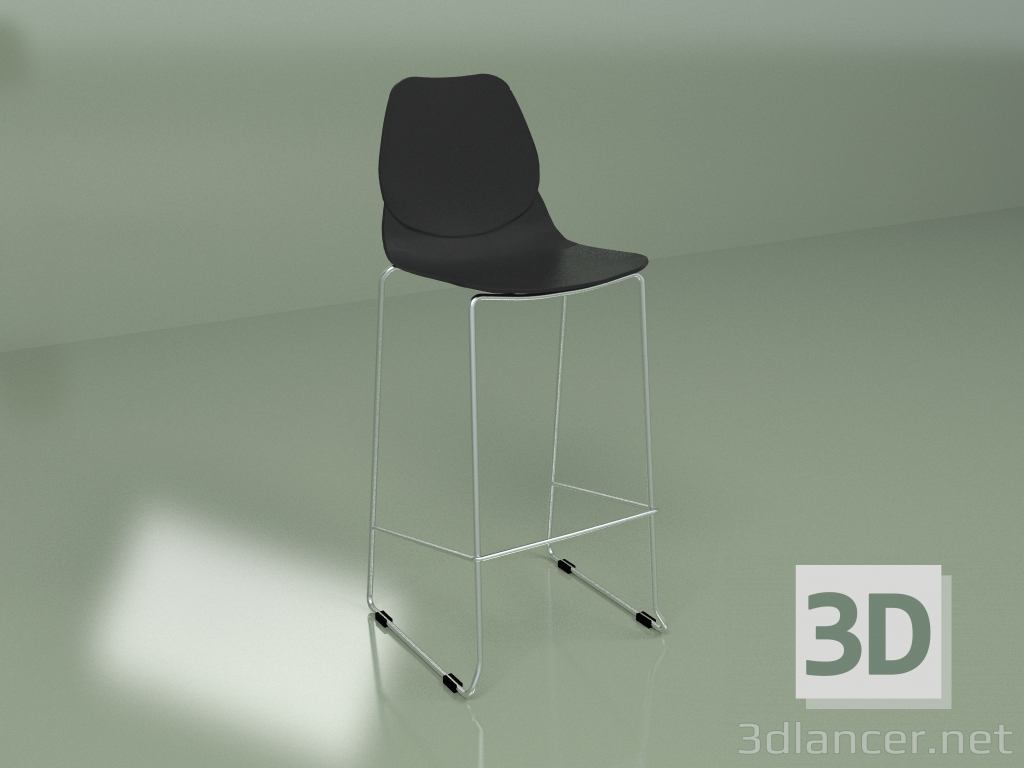 3d модель Барный стул Lightweight (черный) – превью