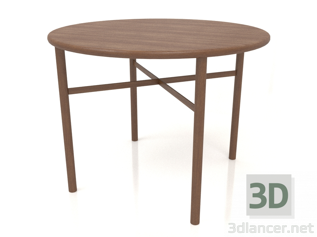 Modelo 3d Mesa de jantar (extremidade arredondada) (opção 2, D=1000x750, madeira castanha clara) - preview