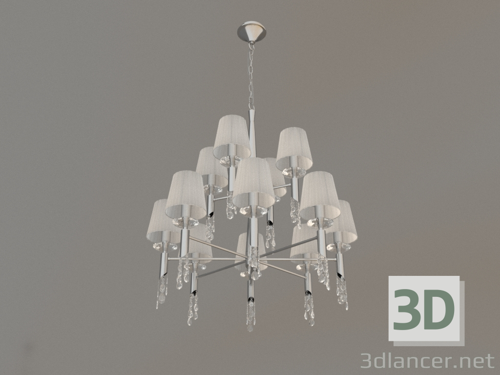 modello 3D Lampadario sospeso (3850) - anteprima