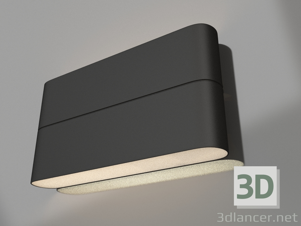 modello 3D Lampada SP-WALL-FLAT-S170x90-2x6W Warm3000 (GR, 120 gradi, 230V) - anteprima