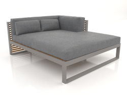 XL modular sofa, section 2 right, artificial wood (Quartz gray)