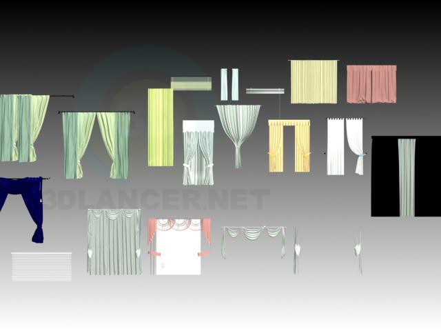 3d model cortinas - vista previa