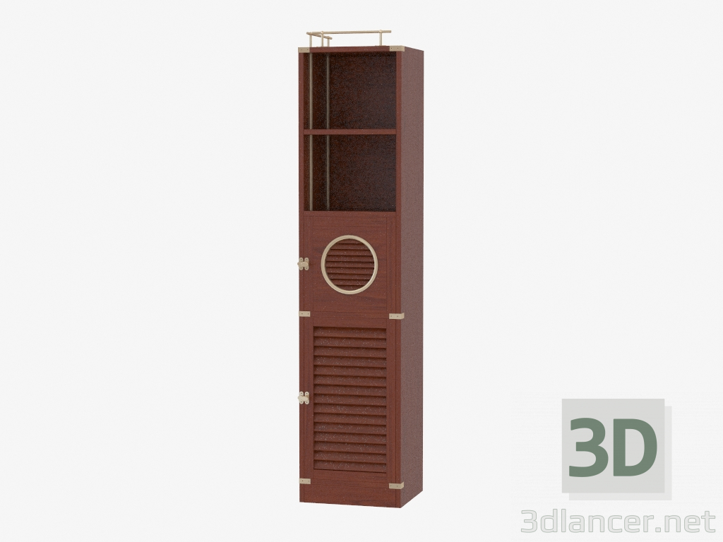 3d model Cabinet with railing - preview