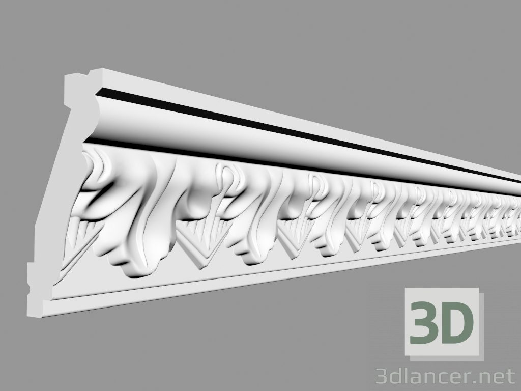 3D Modell Gesims C214 (200 x 6,6 x 3,1 cm) - Vorschau