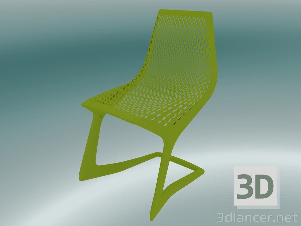 Modelo 3d Cadeira empilhável MYTO (1207-20, verde amarelo) - preview