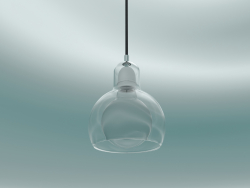 Pendant lamp Mega Bulb (SR2, Ø18cm, 23cm, Clear glass with black cord)