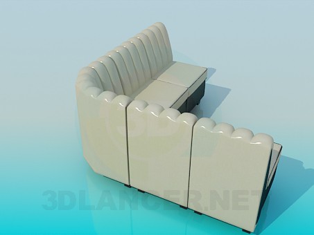 3d model Kitchen soft corner - preview 3d model Kitchen soft corner - preview