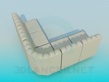 3d model Kitchen soft corner - preview 3d model Kitchen soft corner - preview