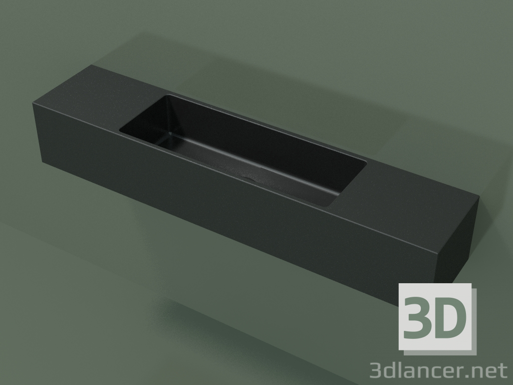 modello 3D Lavabo sospeso Lavamani (02UL51101, Deep Nocturne C38, L 96, P 20, H 16 cm) - anteprima