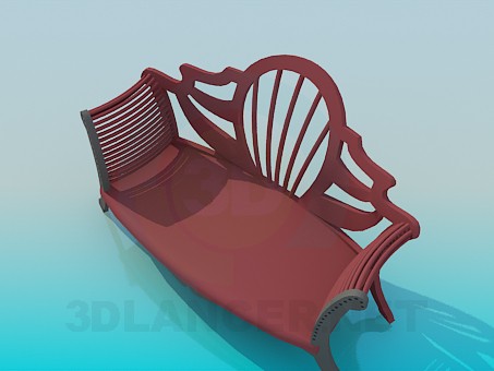 3d model Upholstered bench for hallway - preview 3d model Upholstered bench for hallway - preview