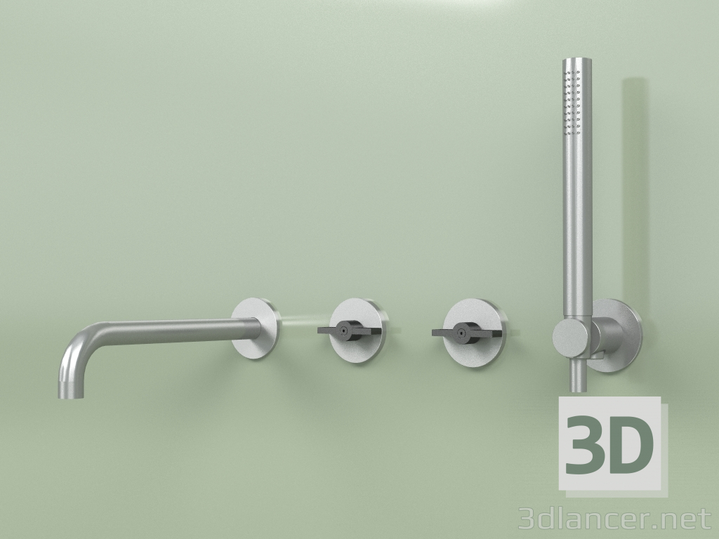 3D Modell Set mit 2 hydro-progressiven Wannenmischern (19 69, AS-ON) - Vorschau