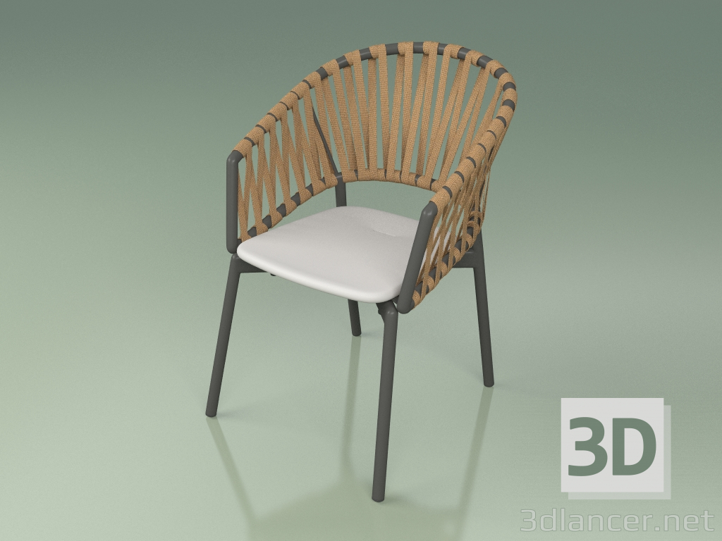 modello 3D Sedia Comfort 122 (Fumo Metallo, Resina Poliuretanica Grigio) - anteprima