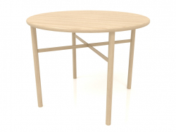 Mesa de comedor (extremo redondeado) (opción 2, D=1000x750, blanco madera)