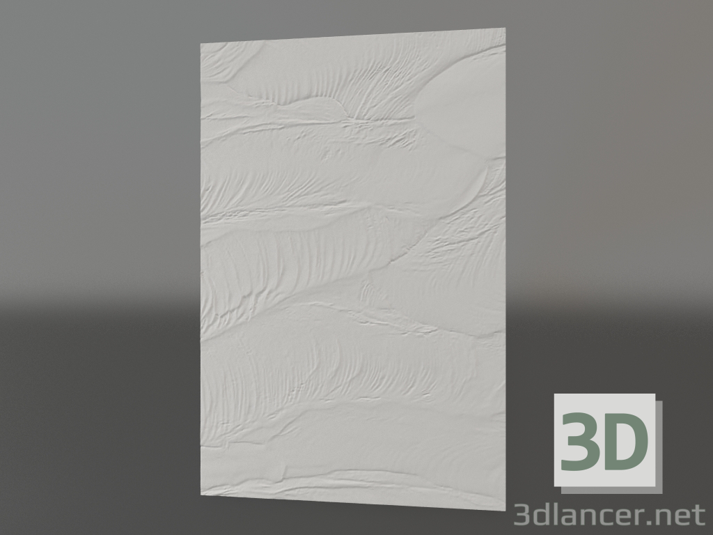 modello 3D Bassorilievo Deserto - anteprima