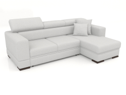 Fabio Sofa mit Ottomane (Aura 01)