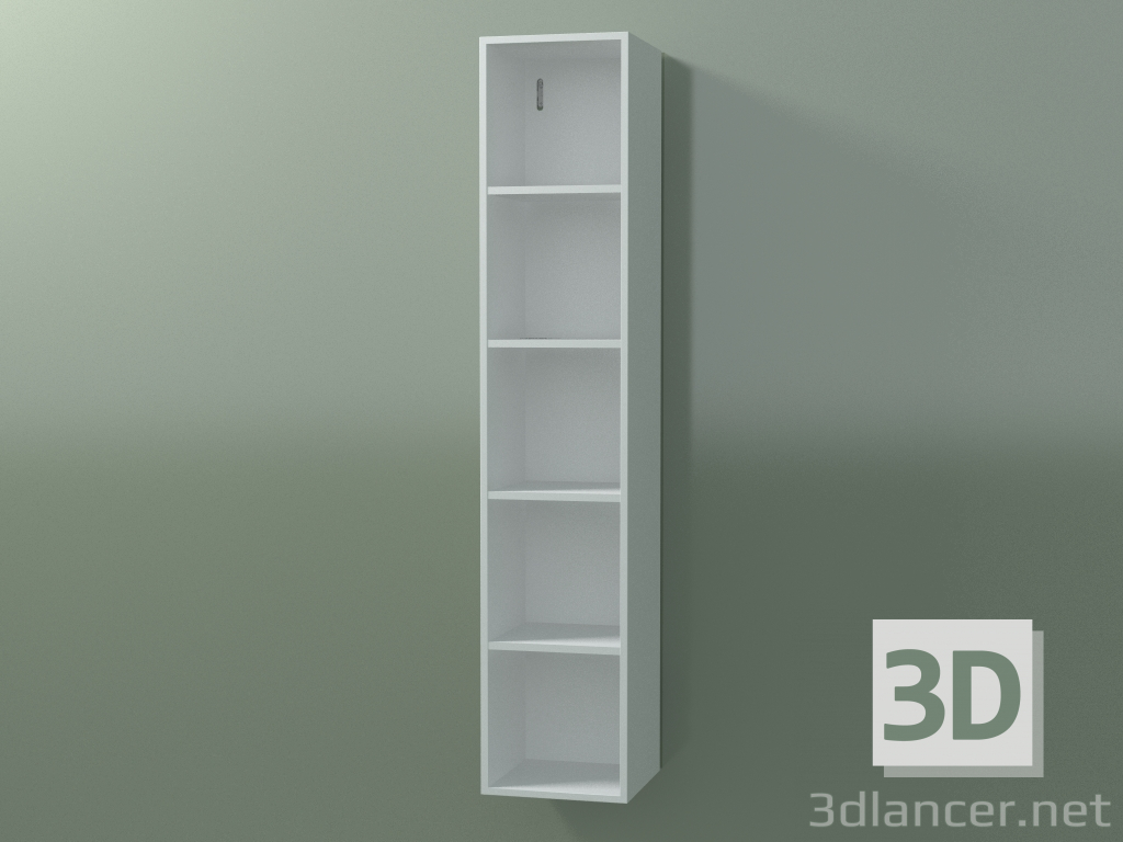 3d model Wall tall cabinet (8DUADС01, Glacier White C01, L 24, P 24, H 120 cm) - preview