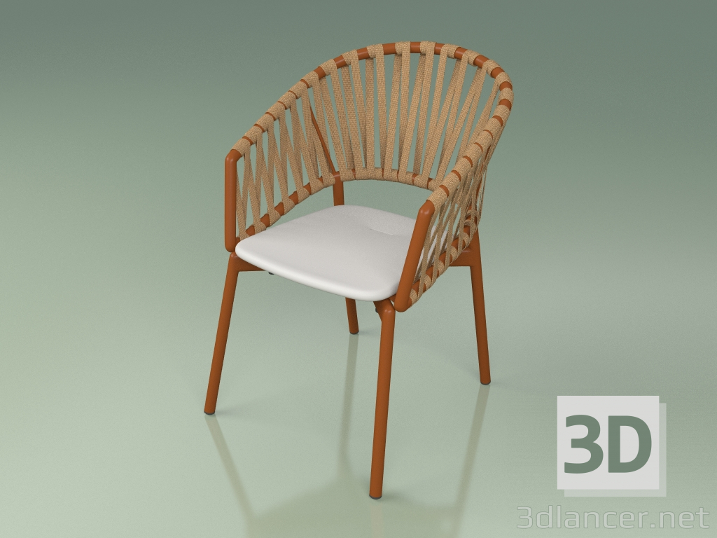 modèle 3D Chaise confort 122 (Metal Rouille, Polyuréthane Résine Gris) - preview