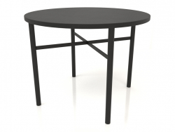 Dining table (straight end) (option 2, D=1000x750, wood black)