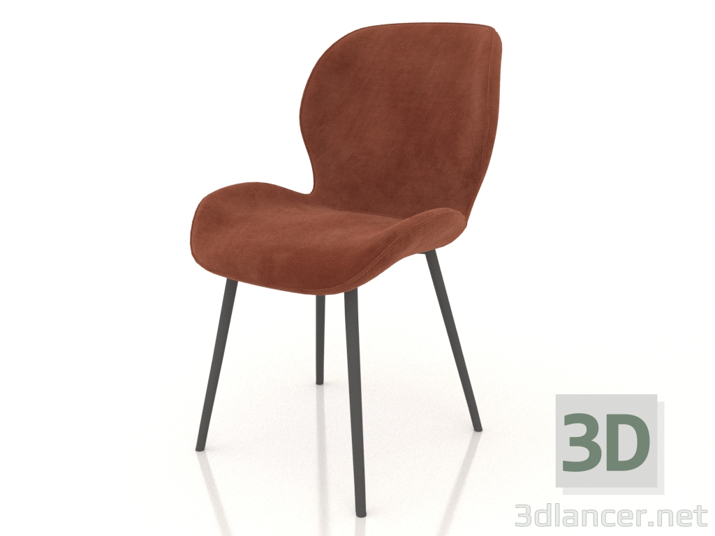 Modelo 3d Cadeira Frank (castanho-preto) - preview