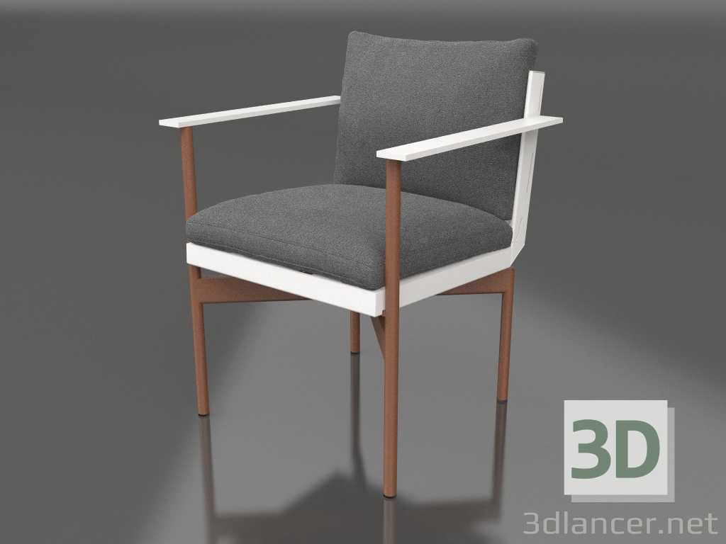 3d модель Кресло обеденное (White) – превью