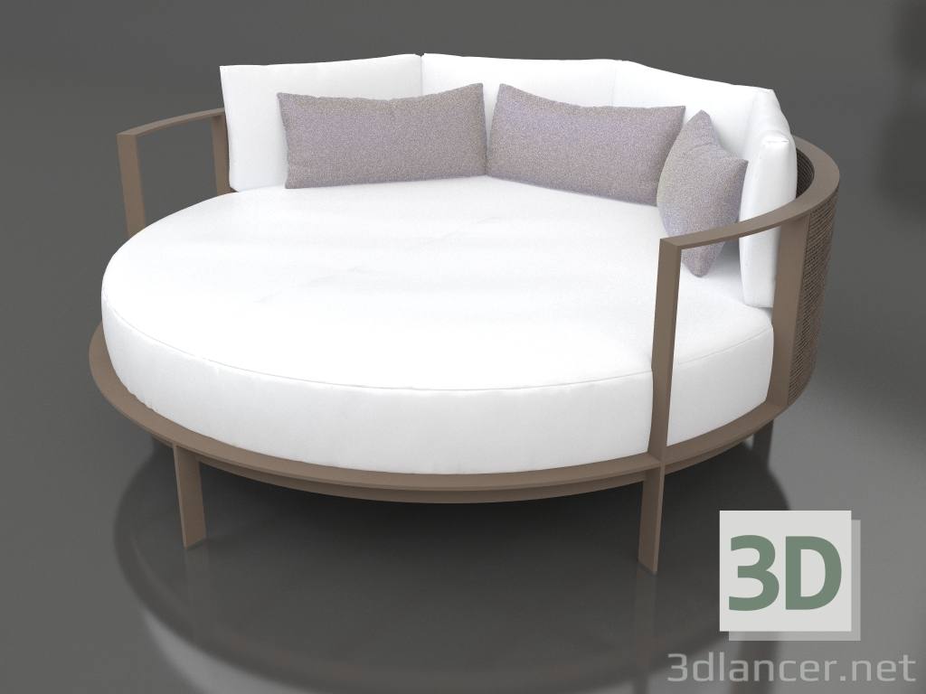 modèle 3D Lit rond pour la détente (Bronze) - preview