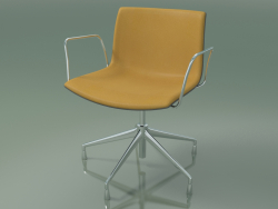 Chair 2046 (5 legs, with armrests, chrome, with front trim, polypropylene PO00412)
