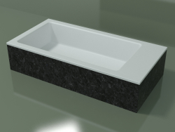 Countertop washbasin (01R141102, Nero Assoluto M03, L 72, P 36, H 16 cm)