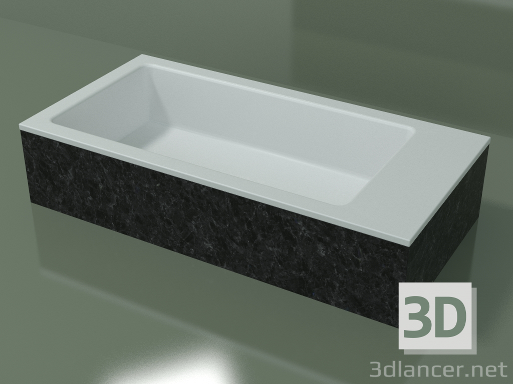 3D modeli Tezgah üstü lavabo (01R141102, Nero Assoluto M03, L 72, P 36, H 16 cm) - önizleme
