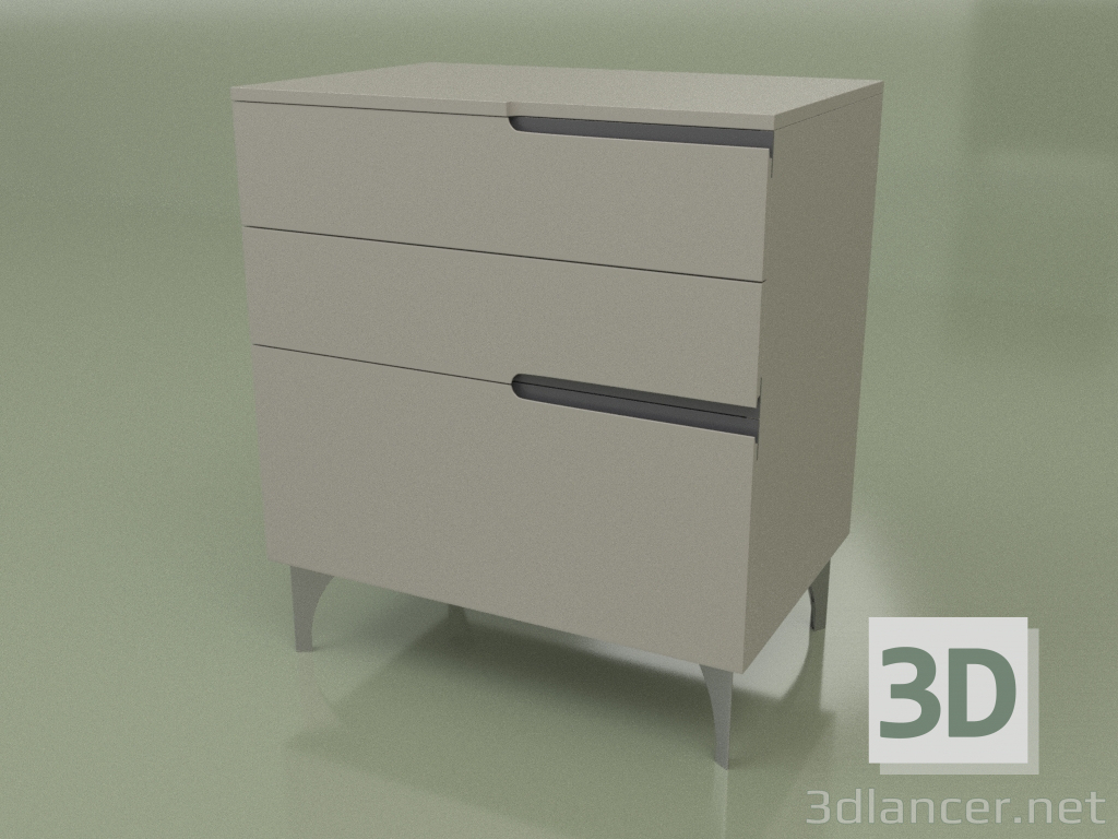 3d model Chest of drawers GL 300 (gray) - preview
