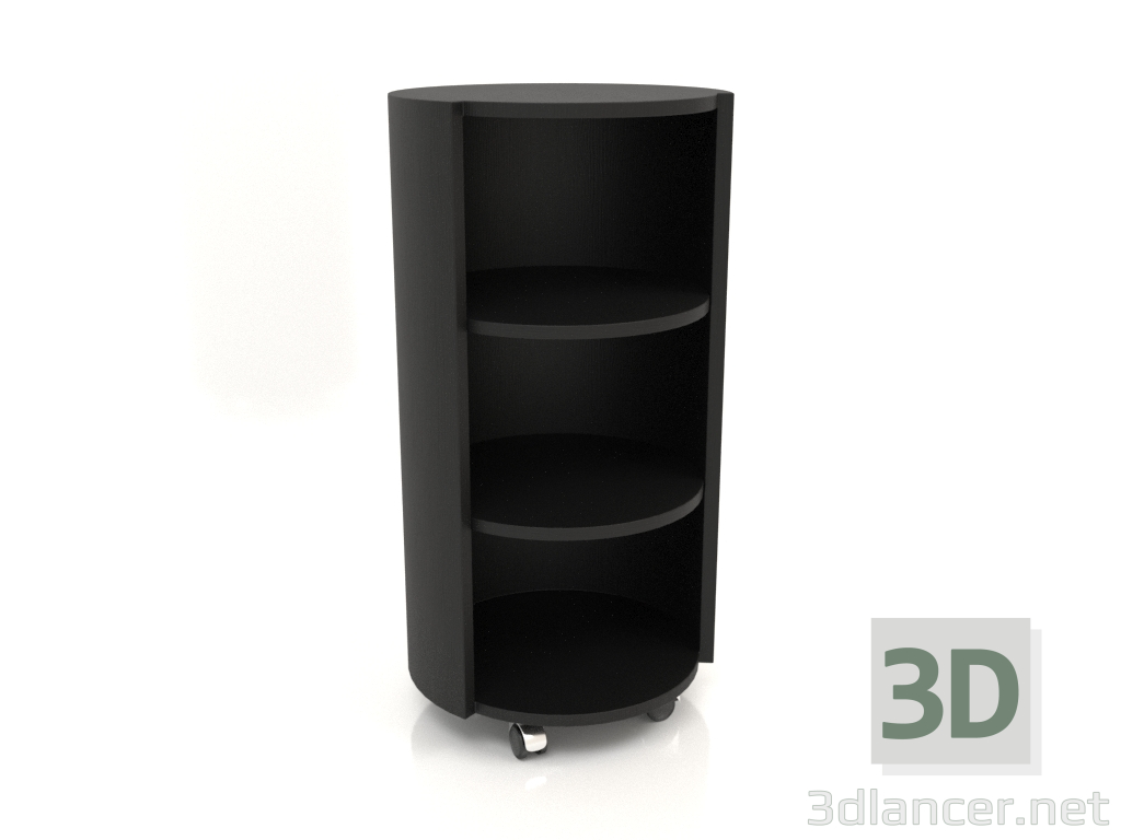 3D Modell Regal auf Rädern TM 09 (D=503х981, Holz schwarz) - Vorschau
