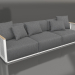 3d model 3-seater sofa (White) - preview