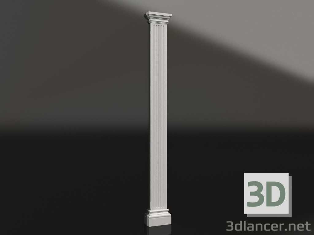 modello 3D Pilastro per parete in gesso PS 005 (larghezza pozzo 230mm, H=2800mm) - anteprima