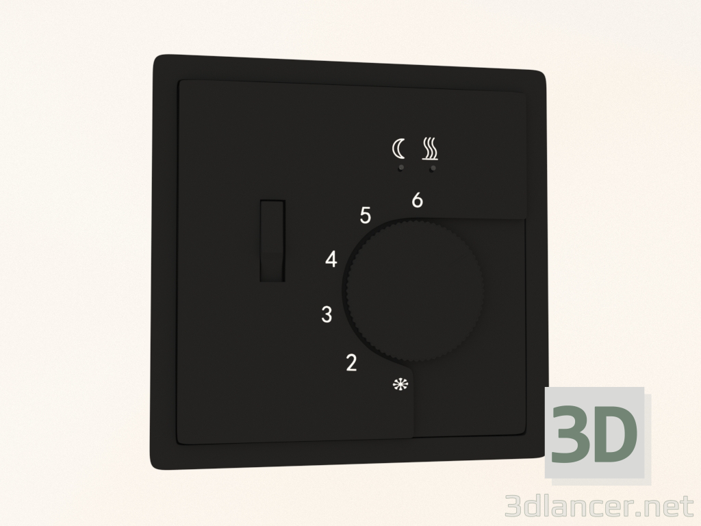 3d model Thermostat for underfloor heating (matte carbon, DA14930) R98 - preview