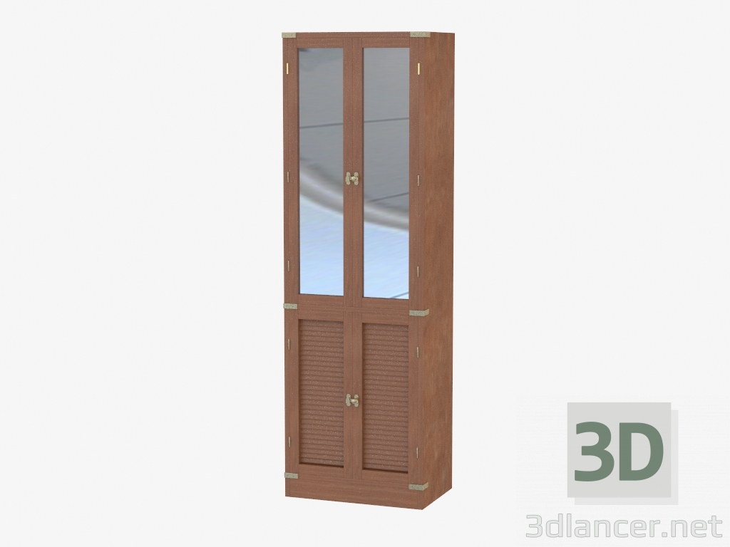 3d модель Шкаф со стеклянными дверцами – превью