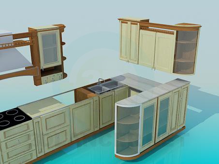 3d model Kitchen - preview 3d model Kitchen - preview