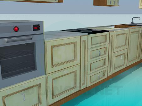 3d model Kitchen - preview 3d model Kitchen - preview