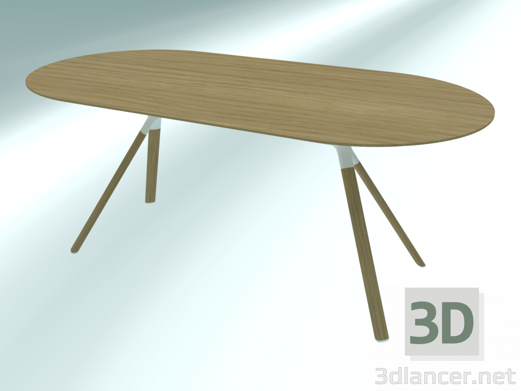 3 डी मॉडल टेबल ओवल फोर्क (P127 180X90) - पूर्वावलोकन